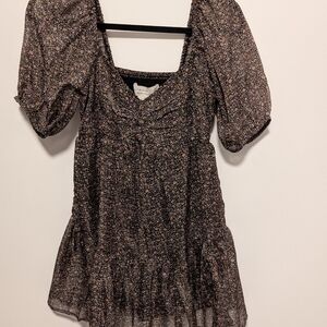 Saltwater LUXE Black and Pink Floral Dress